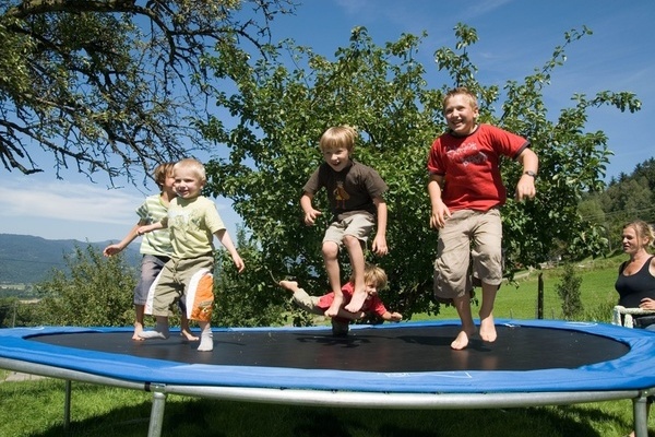 Auf dem Trampolin