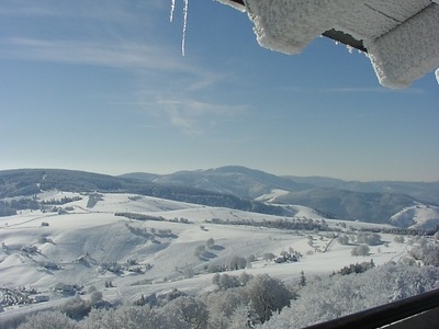 Aussicht Schauinslandturm im Winter